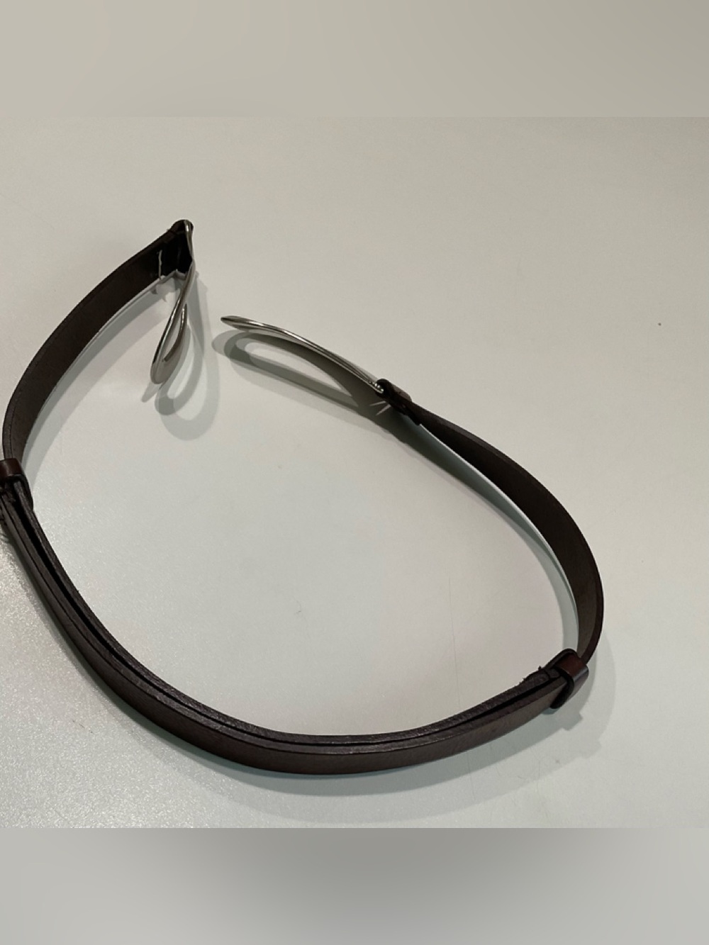 🌺🌺 The Limited Genuine Leather Belt Brown Stainless Buckle, M/L - Picture 3 of 5